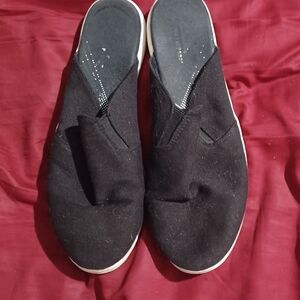 Clarks Black Slip-On Mules